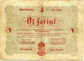 Öt ezüst forint 1848 szeptember 1.